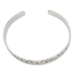 Sterling Silver Antiqued 12.5mm Celtic Design Cuff Bangle Bracelet - Image 2