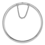 Sterling Silver Rhodium-plated 5mm D/C Hinged Bangle Bracelet - Image 2