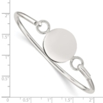 Sterling Silver Bangle w/Round ID Plate Bracelet - Image 3