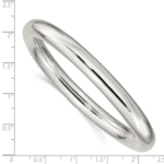 Sterling Silver 8mm Slip-on Tube Bangle - Image 3