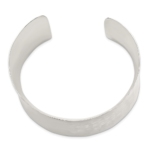 Sterling Silver 39.5mm Hammered Cuff Bangle - Image 2