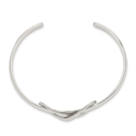 Sterling Silver Polished Infinity Cuff Bangle - Image 2