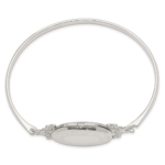 Sterling Silver 26mm Oval Locket Bangle - Image 2