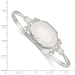 Sterling Silver 26mm Oval Locket Bangle - Image 4