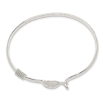 Sterling Silver Polished Shell Bangle - Image 2