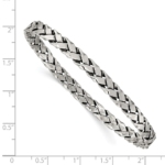 Sterling Silver Antiqued 5.25mm Slip-on Bangle - Image 3