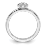 Sterling Silver Stackable Expressions Diamond Round Ring - Image 2