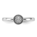 Sterling Silver Stackable Expressions Diamond Round Ring - Image 5