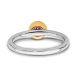 Sterling Silver Stackable Expressions w/Gold-plate P. Tourmaline Ring - Image 5