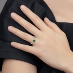 Sterling Silver Stackable Expressions w/Gold-plated Cr. Emerald Ring - Image 7