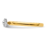 Sterling Silver Stackable Expressions Evil Eye Diamond Ring - Image 3