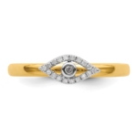 Sterling Silver Stackable Expressions Evil Eye Diamond Ring - Image 4
