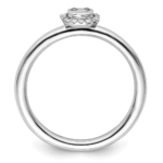 Sterling Silver Stackable Expressions Cat Diamond Ring - Image 2