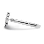 Sterling Silver Stackable Expressions Cross Diamond Ring - Image 3