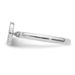 Sterling Silver Stackable Expressions Peace Symbol Diamond Ring - Image 3