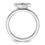 Sterling Silver Stackable Expressions Star Diamond Ring - Image 2