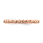 Sterling Silver Stackable Expressions Diamond Pink-plated Ring - Image 3