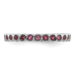 Sterling Silver Stackable Expressions Pink Tourmaline Ring - Image 3