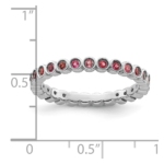 Sterling Silver Stackable Expressions Pink Tourmaline Ring - Image 4
