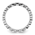 Sterling Silver Stackable Expressions Created Sapphire Ring - Image 2