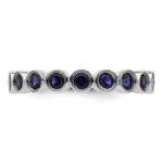 Sterling Silver Stackable Expressions Created Sapphire Ring - Image 3