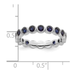 Sterling Silver Stackable Expressions Created Sapphire Ring - Image 4