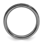 Sterling Silver Stackable Expressions & Diamonds Black-plated Ring - Image 2