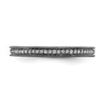 Sterling Silver Stackable Expressions & Diamonds Black-plated Ring - Image 3