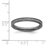 Sterling Silver Stackable Expressions & Diamonds Black-plated Ring - Image 4