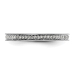 Sterling Silver Stackable Expressions & Diamonds Polished Ring - Image 3