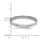 Sterling Silver Stackable Expressions & Diamonds Polished Ring - Image 4