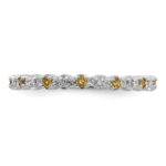 Sterling Silver Stackable Expressions Citrine & Diamond Ring - Image 3