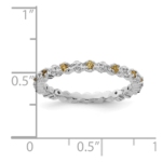 Sterling Silver Stackable Expressions Citrine & Diamond Ring - Image 4