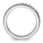 Sterling Silver Stackable Expressions Polished Cr. Sapphire Eternity Ring - Image 2