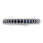 Sterling Silver Stackable Expressions Polished Cr. Sapphire Eternity Ring - Image 3