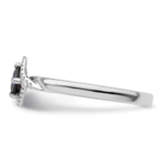 Sterling Silver Stackable Expressions Polished Cr. Sapphire & Dia Ring - Image 3