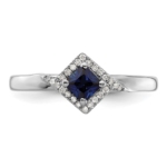 Sterling Silver Stackable Expressions Polished Cr. Sapphire & Dia Ring - Image 4