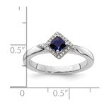 Sterling Silver Stackable Expressions Polished Cr. Sapphire & Dia Ring - Image 5