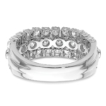 14K White Gold Lab Grown Diamond VS/SI FGH Moveable Triple Band - Image 5