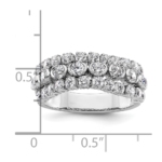 14K White Gold Lab Grown Diamond VS/SI FGH Moveable Triple Band - Image 8
