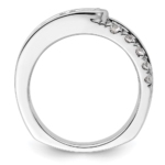 14K White Gold Lab Grown Diamond VS/SI FGH Complete Fancy Band - Image 2