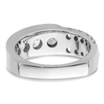 14K White Gold Lab Grown Diamond VS/SI FGH Complete Fancy Band - Image 5
