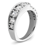 14K White Gold Lab Grown Diamond VS/SI FGH Complete Fancy Band - Image 6