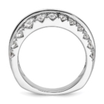 14K White Gold Lab Grown Diamond VS/SI FGH Wave Double Band - Image 2
