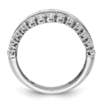 14K White Gold Lab Grown Diamond VS/SI FGH Triple Band - Image 2