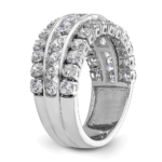 14K White Gold Lab Grown Diamond VS/SI FGH Triple Band - Image 6