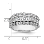 14K White Gold Lab Grown Diamond VS/SI FGH Triple Band - Image 7