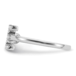 14K White Gold Lab Grown Diamond VS/SI FGH Initial E Adjustable Rin - Image 3
