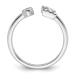 14K White Gold Lab Grown Diamond VS/SI FGH Initial I Adjustable Rin - Image 2