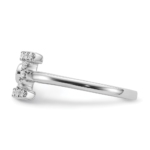 14K White Gold Lab Grown Diamond VS/SI FGH Initial I Adjustable Rin - Image 3